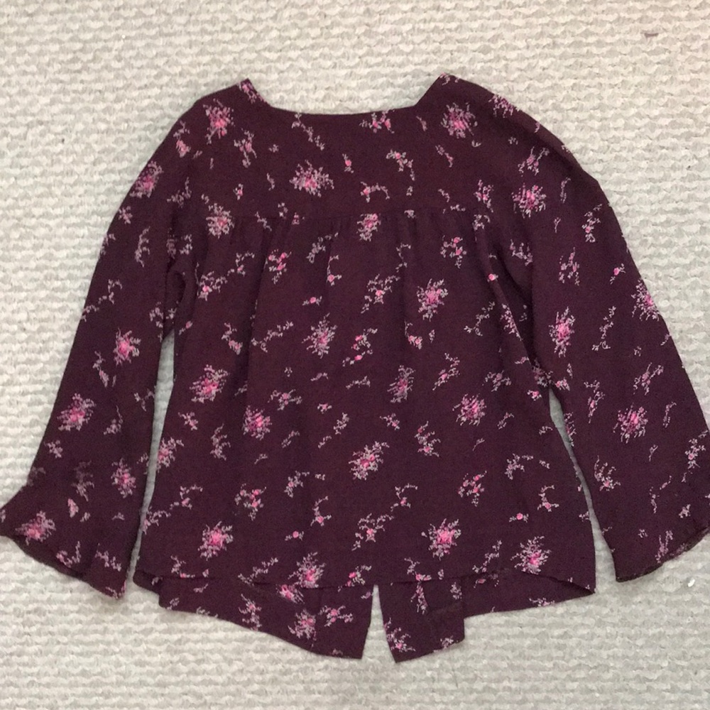 Bonpoint button back floral blouse, 4